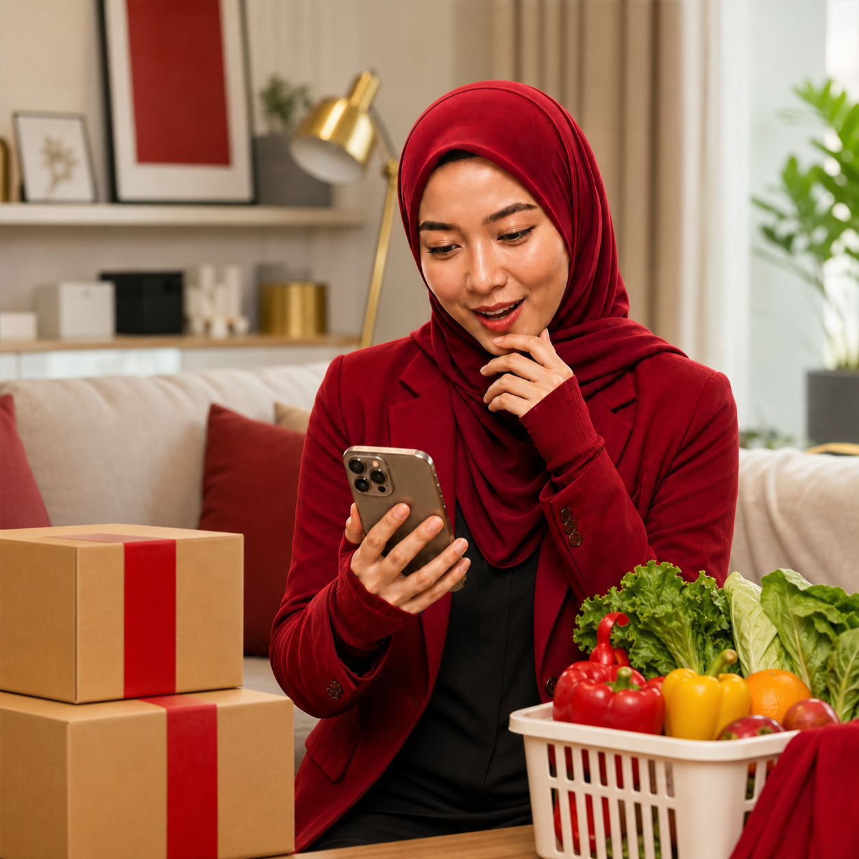 Wanita Muslimah menunjukkan langkah 02: Mulakan melalui MOVA